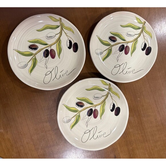 Pottery Barn Other - Pottery Barn 6” Olive Plates Italian